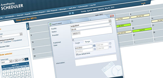 Anesthesia scheduler